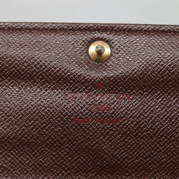 LOUIS VUITTON Damier Ebene Portefeuille Sarah Long Wallet N60491 LV Auth 135012
