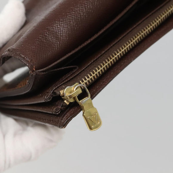 LOUIS VUITTON Damier Ebene Portefeuille Sarah Long Wallet N60491 LV Auth 135012