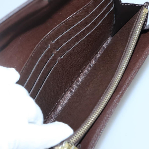 LOUIS VUITTON Damier Ebene Portefeuille Sarah Long Wallet N60491 LV Auth 135012