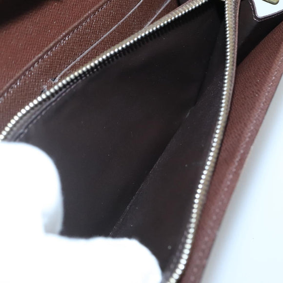 LOUIS VUITTON Damier Ebene Portefeuille Sarah Long Wallet N60491 LV Auth 135012