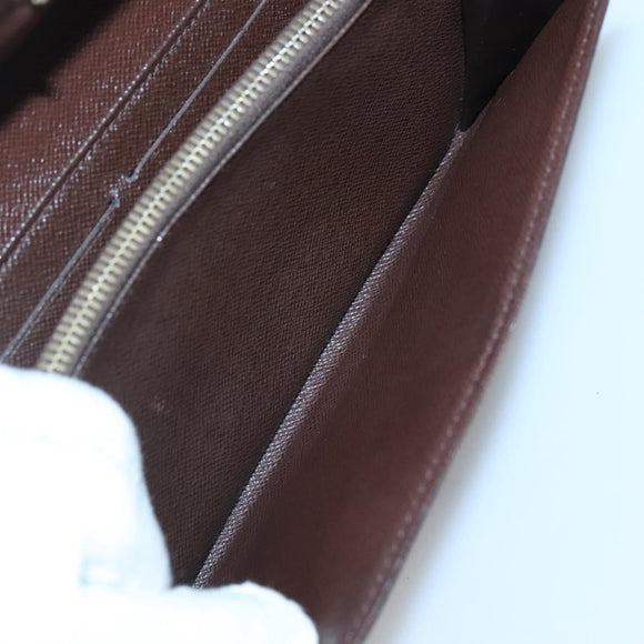 LOUIS VUITTON Damier Ebene Portefeuille Sarah Long Wallet N60491 LV Auth 135012