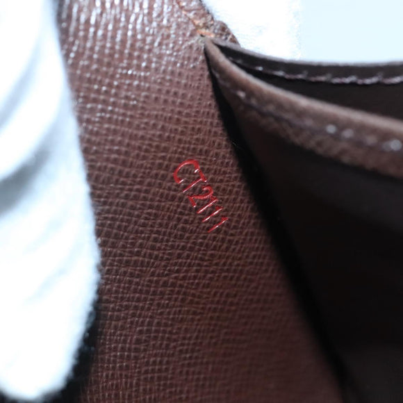 LOUIS VUITTON Damier Ebene Portefeuille Sarah Long Wallet N60491 LV Auth 135012