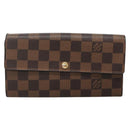 LOUIS VUITTON Damier Ebene Portefeuille Sarah Long Wallet N60491 LV Auth 135012-13