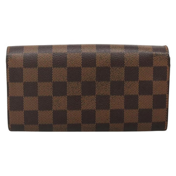 LOUIS VUITTON Damier Ebene Portefeuille Sarah Long Wallet N60491 LV Auth 135012 - 0