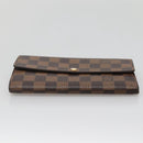 LOUIS VUITTON Damier Ebene Portefeuille Sarah Long Wallet N60491 LV Auth 135012-6