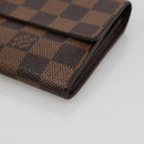 LOUIS VUITTON Damier Ebene Portefeuille Sarah Long Wallet N60491 LV Auth 135012-7