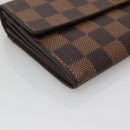 LOUIS VUITTON Damier Ebene Portefeuille Sarah Long Wallet N60491 LV Auth 135012-14