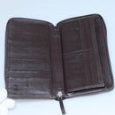 GUCCI GG Canvas Guccissima Wallet Leather Brown Silver 43219 0416 Auth 135014-13