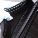 GUCCI GG Canvas Guccissima Wallet Leather Brown Silver 43219 0416 Auth 135014-17