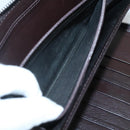 GUCCI GG Canvas Guccissima Wallet Leather Brown Silver 43219 0416 Auth 135014-18