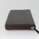 GUCCI GG Canvas Guccissima Wallet Leather Brown Silver 43219 0416 Auth 135014-4