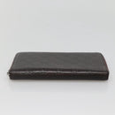 GUCCI GG Canvas Guccissima Wallet Leather Brown Silver 43219 0416 Auth 135014-7