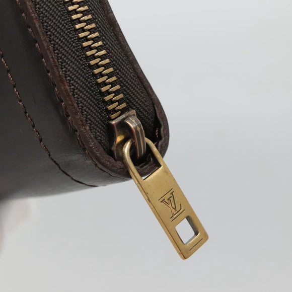 LOUIS VUITTON Utah Zippy Organizer Long Wallet Brown M97025 LV Auth 135015