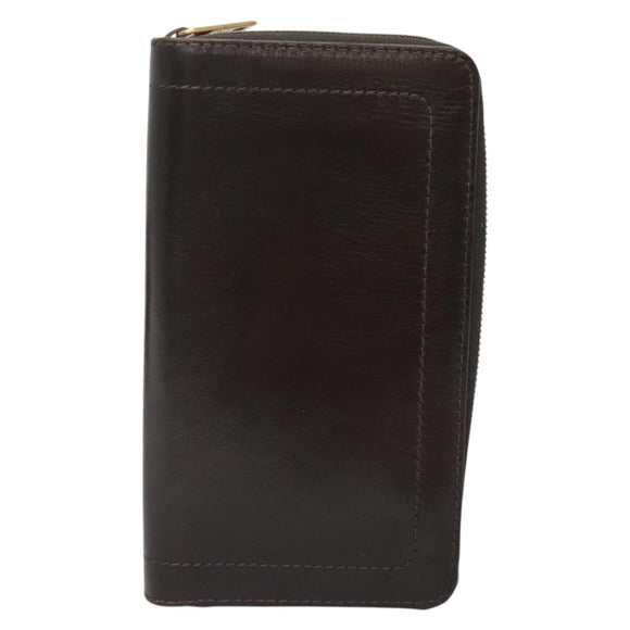 LOUIS VUITTON Utah Zippy Organizer Long Wallet Brown M97025 LV Auth 135015