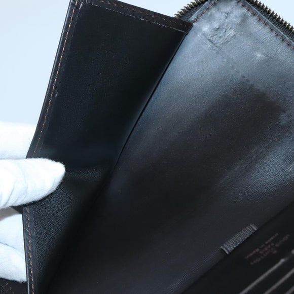 LOUIS VUITTON Utah Zippy Organizer Long Wallet Brown M97025 LV Auth 135015