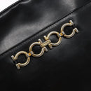 Salvatore Ferragamo Shoulder Bag Leather Black Gold Auth 135016-14
