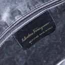Salvatore Ferragamo Shoulder Bag Leather Black Gold Auth 135016-16