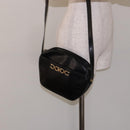 Salvatore Ferragamo Shoulder Bag Leather Black Gold Auth 135016-22