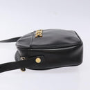 Salvatore Ferragamo Shoulder Bag Leather Black Gold Auth 135016-5