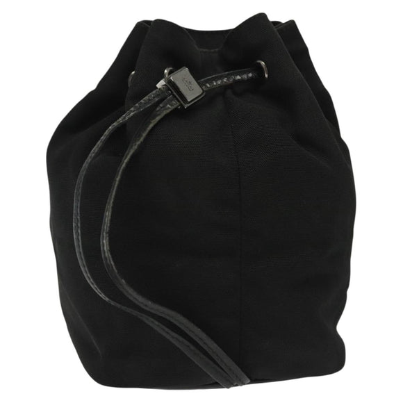 GUCCI Pouch Nylon Black Silver 039 0973 Auth 135018