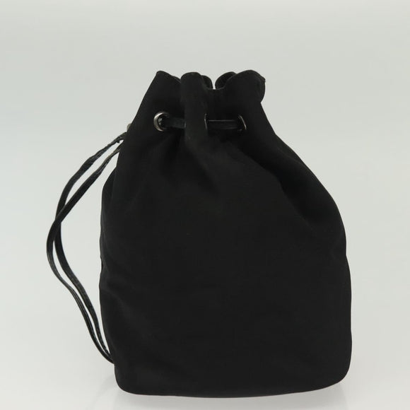 GUCCI Pouch Nylon Black Silver 039 0973 Auth 135018