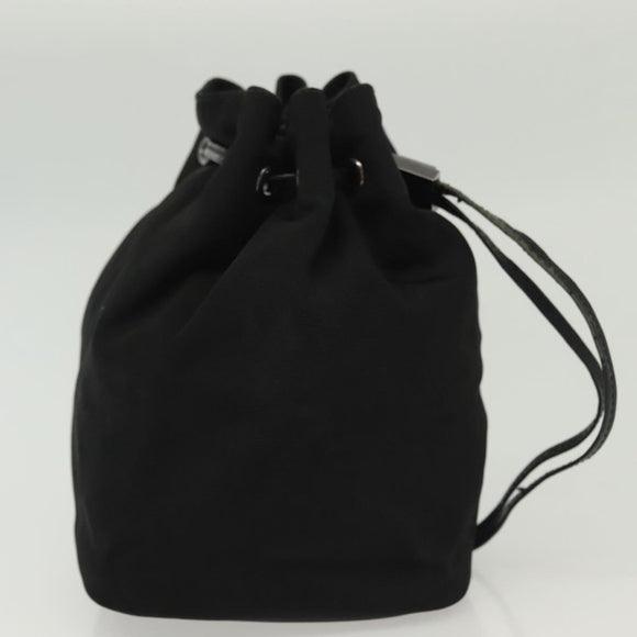 GUCCI Pouch Nylon Black Silver 039 0973 Auth 135018