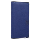 LOUIS VUITTON Taiga Portefeuille Braza Long Wallet Blue M30559 LV Auth 135023-1