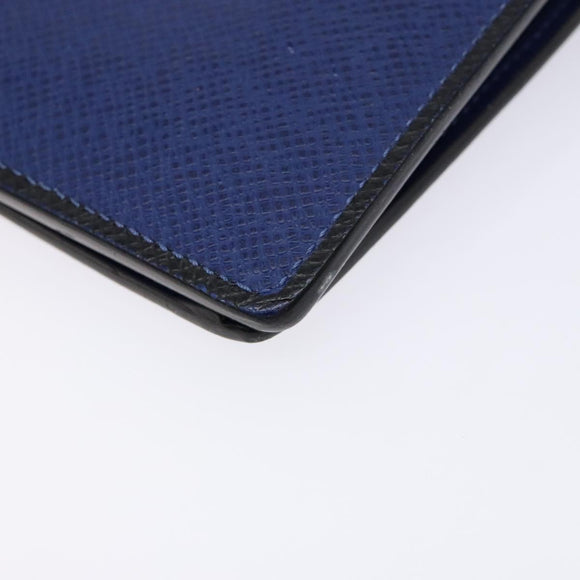 LOUIS VUITTON Taiga Portefeuille Braza Long Wallet Blue M30559 LV Auth 135023