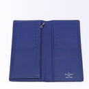 LOUIS VUITTON Taiga Portefeuille Braza Long Wallet Blue M30559 LV Auth 135023-12