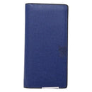 LOUIS VUITTON Taiga Portefeuille Braza Long Wallet Blue M30559 LV Auth 135023-2