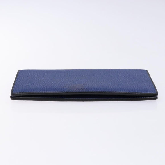 LOUIS VUITTON Taiga Portefeuille Braza Long Wallet Blue M30559 LV Auth 135023