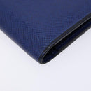 LOUIS VUITTON Taiga Portefeuille Braza Long Wallet Blue M30559 LV Auth 135023-9