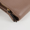 GUCCI Compact Bifold Wallet Leather Gold Pink Beige 523193 1147 Auth 135025AM-16