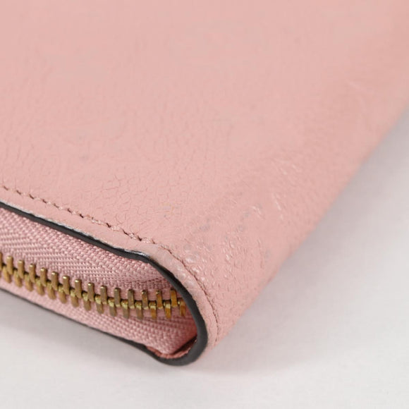 LOUIS VUITTON Empreinte Zippy Wallet Long Wallet Pink M64090 LV Auth 135026AM