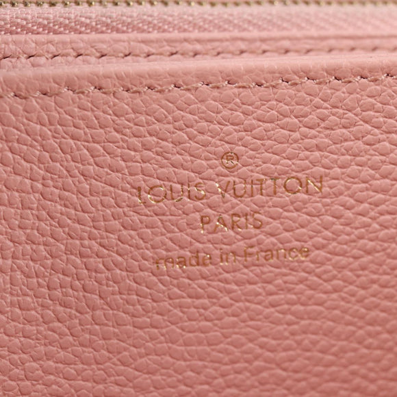 LOUIS VUITTON Empreinte Zippy Wallet Long Wallet Pink M64090 LV Auth 135026M