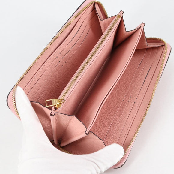 LOUIS VUITTON Empreinte Zippy Wallet Long Wallet Pink M64090 LV Auth 135026M