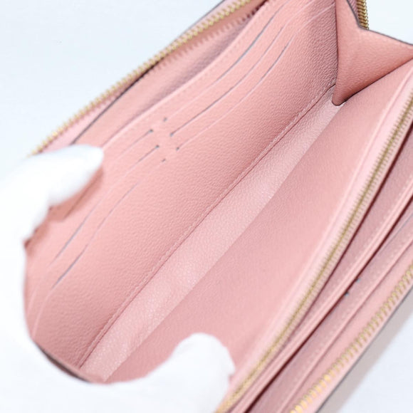 LOUIS VUITTON Empreinte Zippy Wallet Long Wallet Pink M64090 LV Auth 135026AM