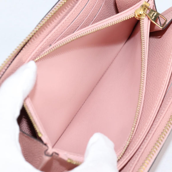 LOUIS VUITTON Empreinte Zippy Wallet Long Wallet Pink M64090 LV Auth 135026AM
