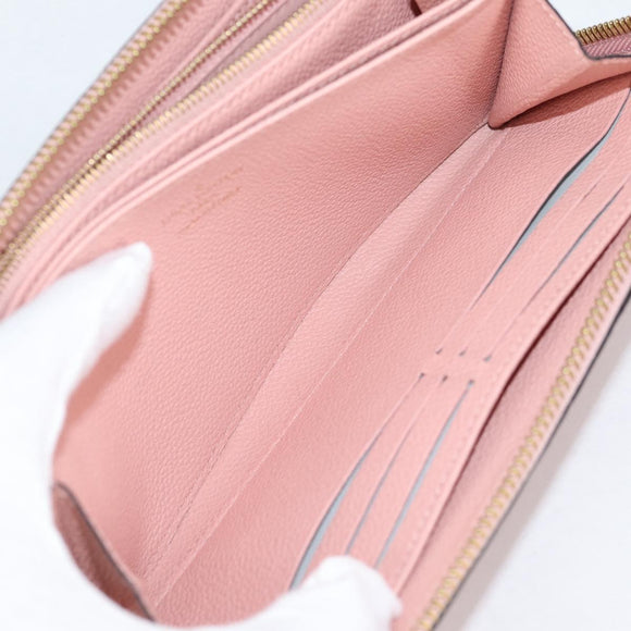 LOUIS VUITTON Empreinte Zippy Wallet Long Wallet Pink M64090 LV Auth 135026M