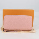 LOUIS VUITTON Empreinte Zippy Wallet Long Wallet Pink M64090 LV Auth 135026AM-12
