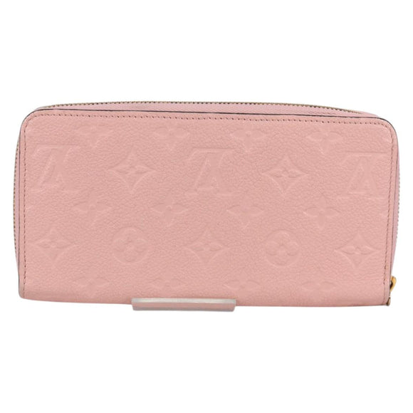 LOUIS VUITTON Empreinte Zippy Wallet Long Wallet Pink M64090 LV Auth 135026M