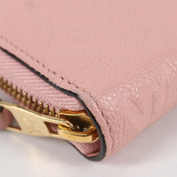 LOUIS VUITTON Empreinte Zippy Wallet Long Wallet Pink M64090 LV Auth 135026M