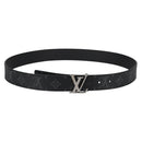 LOUIS VUITTON Eclipse 35 MM Ceinture LV Printed Initials Belt M0450 Auth 135028AM-1