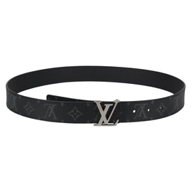 LOUIS VUITTON Eclipse 35 MM Ceinture LV Printed Initials Belt M0450 Auth 135028AM