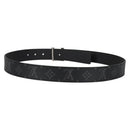 LOUIS VUITTON Eclipse 35 MM Ceinture LV Printed Initials Belt M0450 Auth 135028AM-2