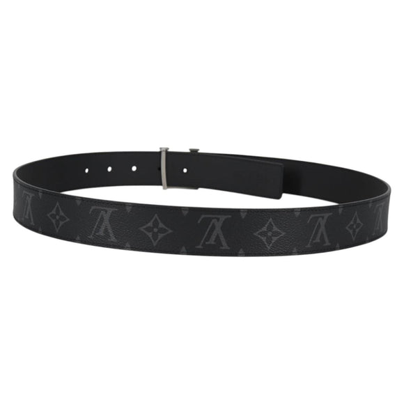 LOUIS VUITTON Eclipse 35 MM Ceinture LV Printed Initials Belt M0450 Auth 135028AM