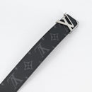 LOUIS VUITTON Eclipse 35 MM Ceinture LV Printed Initials Belt M0450 Auth 135028AM-7