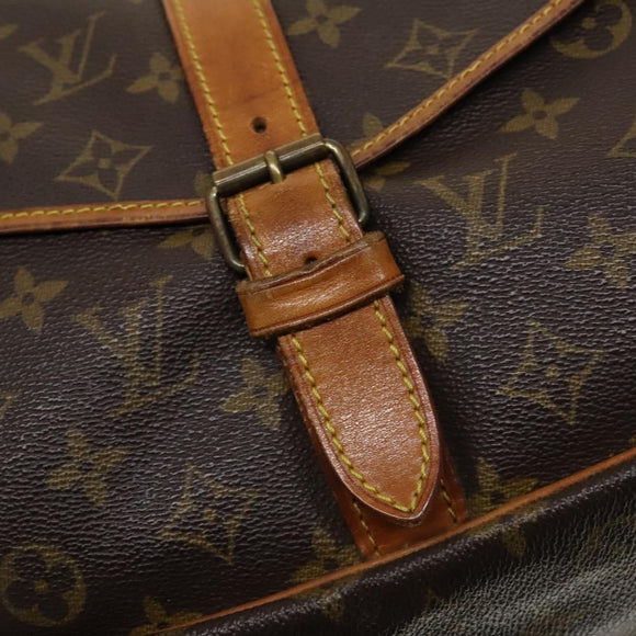 LOUIS VUITTON Monogram Saumur 35 Shoulder Bag M42254 LV Auth 135031