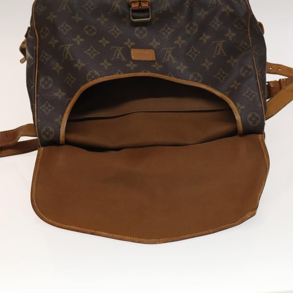 LOUIS VUITTON Monogram Saumur 35 Shoulder Bag M42254 LV Auth 135031