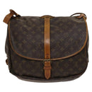 LOUIS VUITTON Monogram Saumur 35 Shoulder Bag M42254 LV Auth 135031-3